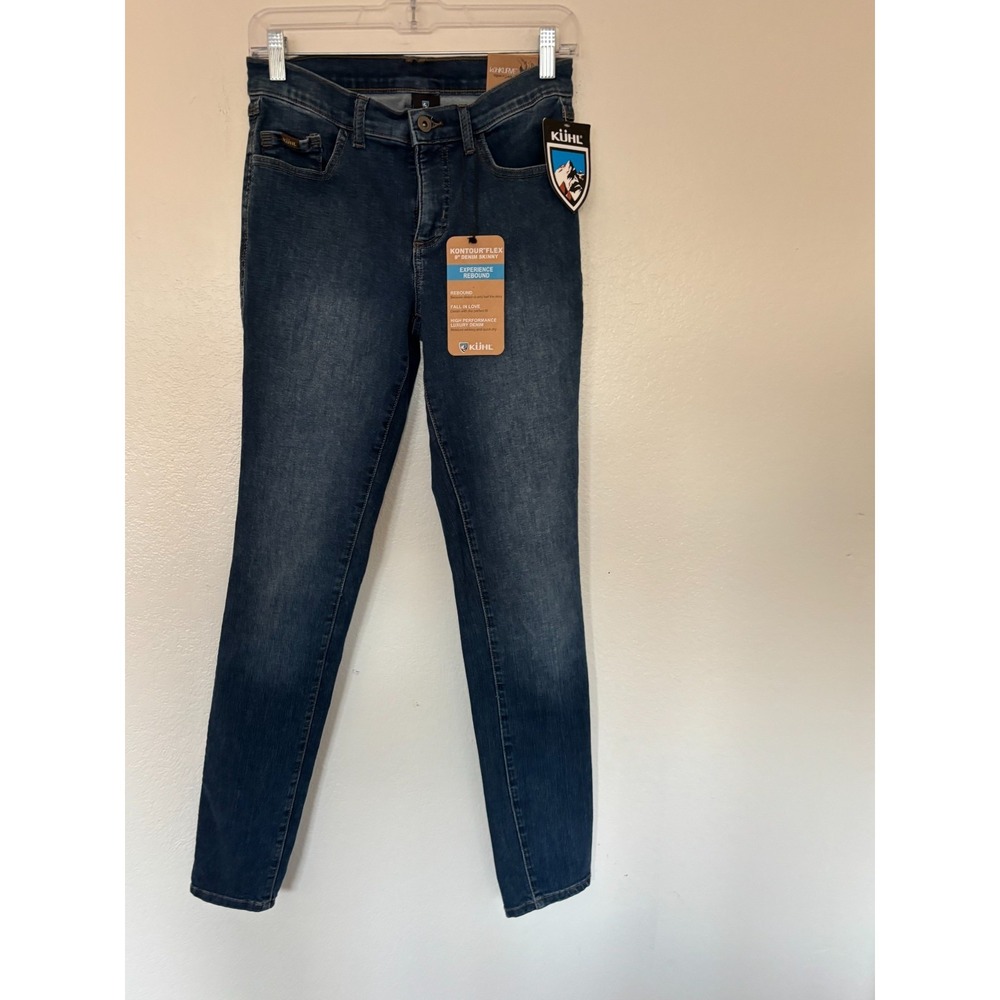Kuhl Jeans Skinny Kurve Womens 4 Regular Blue Kontour Flex 9" Rise Boot friendly - Picture 2 of 16